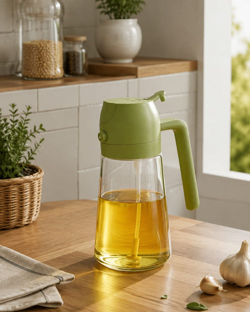 500ml 2-in-1 olive oil sprayer & oil dispenser bottle | Multipurpose Bottle