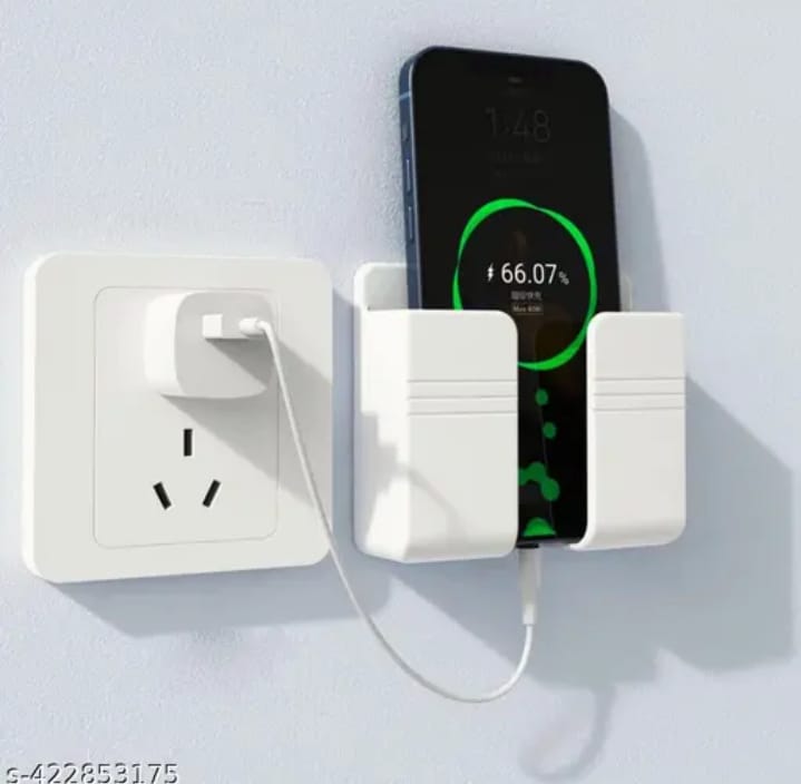 Universal Mobile Charging Stand & Phone Holder | Bedside + Wall Mount | Android & iPhone Compatible”