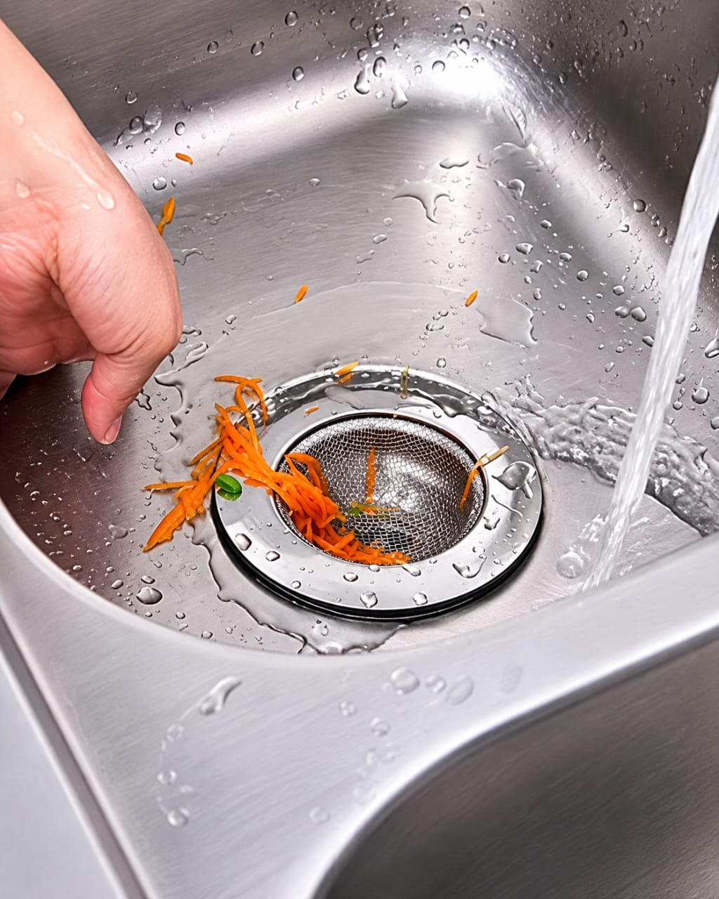 Stainless steel sink strainer – durable & easy to clean, pack of 1